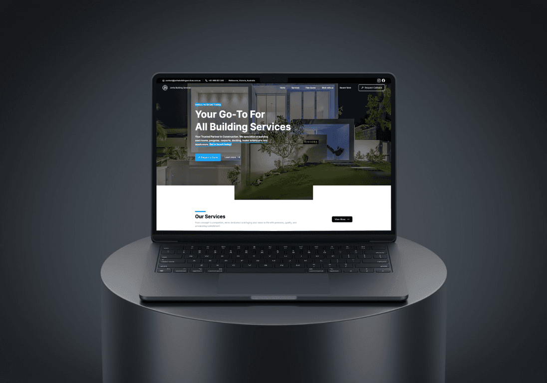 Jonha Building Services Landing Page | RR App Devs